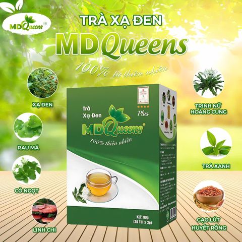 Trà Xạ Đen MD Queens 30 Túi Lọc - Trà Thanh Lọc Giải Độc, Mát Gan Từ Thiên Nhiên, Sức Khỏe Tối Ưu